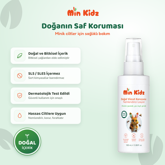 Min Kidz Doğal Vücut Koruyucu Losyon