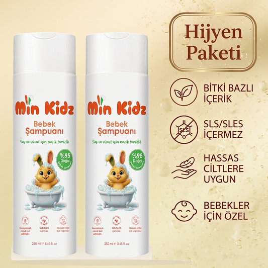 Hijyen Paketi - 2'li Çocuk ve Bebek Şampuanı 250 ML