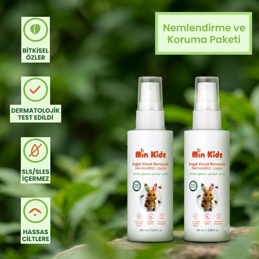 Sivrisinek ve Kene Kovucu Nemlendirici Vücut Losyonu Sprey 2'li Set